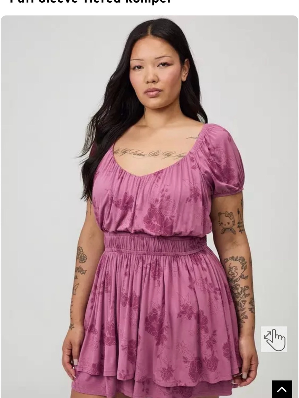 Puff Sleeve Tiered Romper
